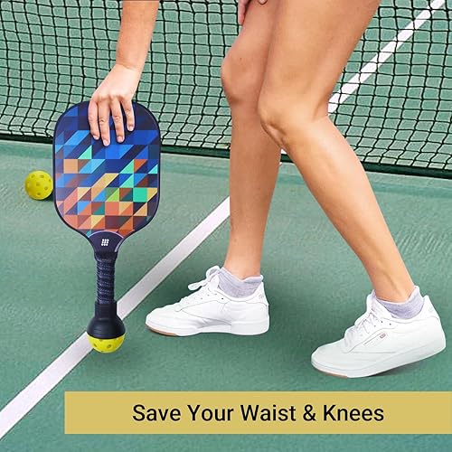 Miniatura 4 de Pickleball Ball Retriever se adapta a todas las paletas de bolas de pepinillo, fácil de recoger sin doblarse, recogedor de bolas de pickleball,