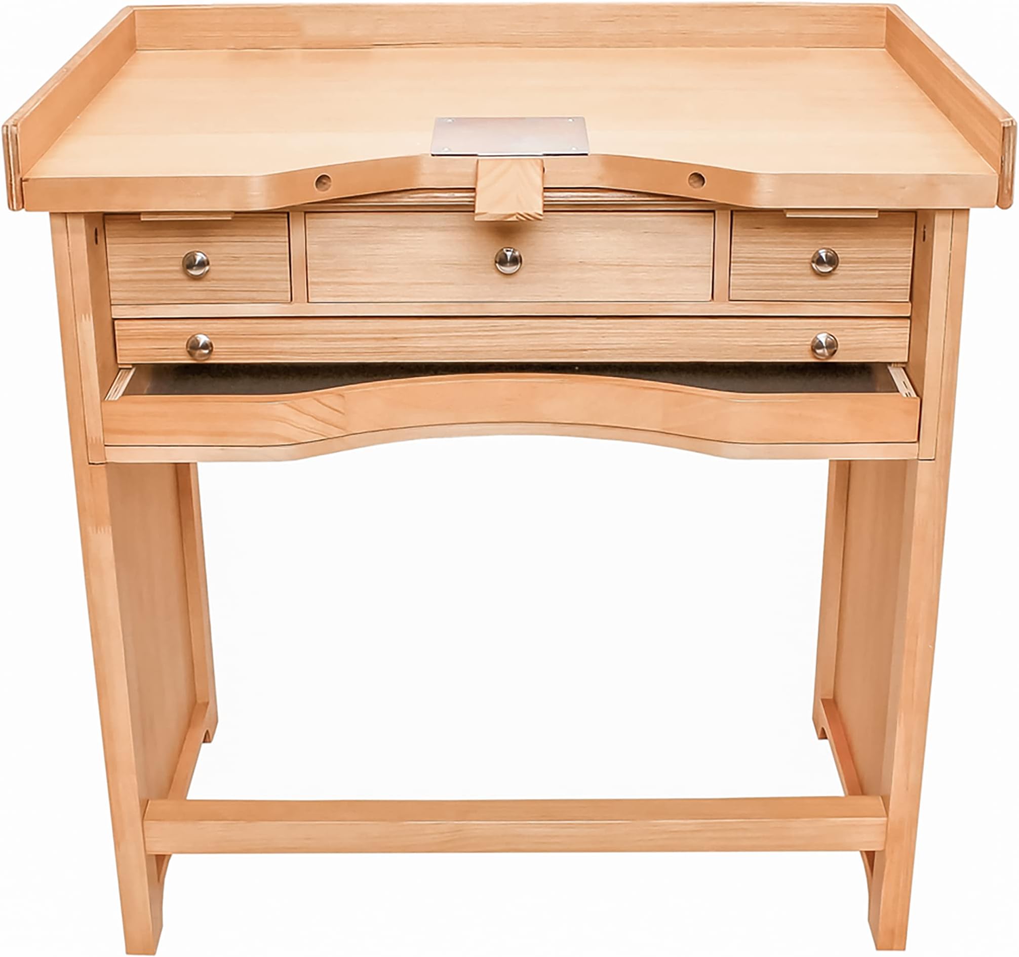 Noble Pack Signature Jewelers Bench – Heavy Duty Wooden Workbench with Drawers and Solid Wood Top for Jewelry Making