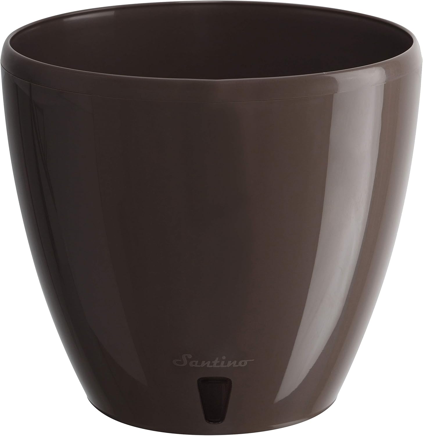 Gardenera 8.8" Deco Self Watering Pots for Indoor Plants in Anthracite - Decorative Flower Pot with Water Level Indicator and Drainage Cartridge for All House Plants, Flowers, Herbs and Succulents