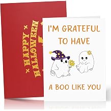 Halloween Boo Basket Cards with Envelope Halloween Anniversary Cards Boo Basket Stufferer Women Men Her Him White