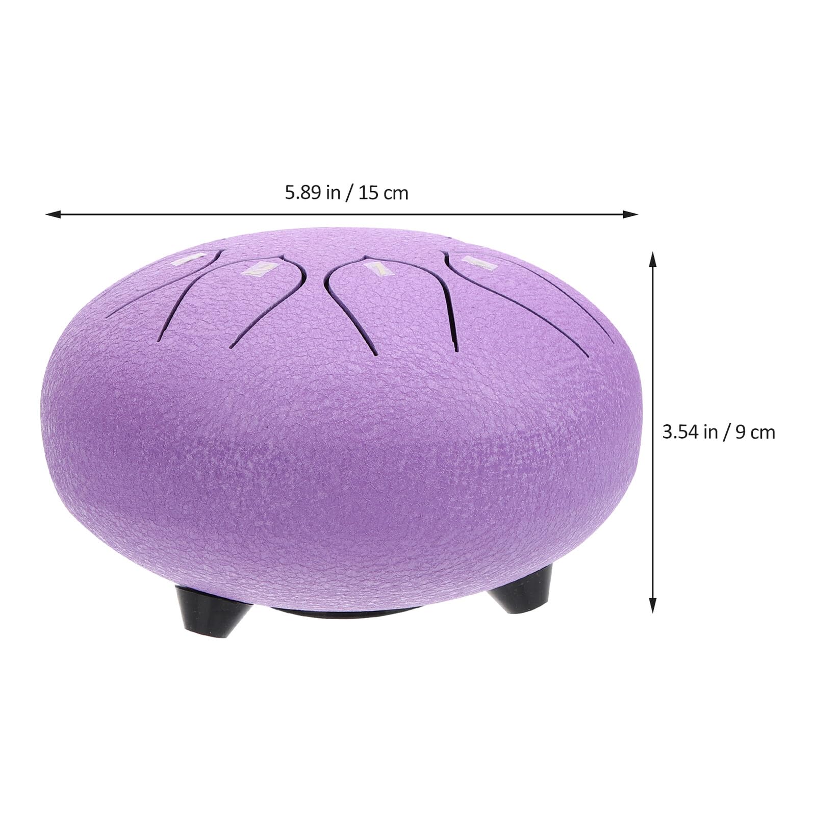 ifundom Instrumento de Percusión de Lengua de Acero de 6 Pulgadas Color Púrpura Diseño de Loto, Percusión de Mano para Relajación y Educación Musical Madera y Acero al Carbono