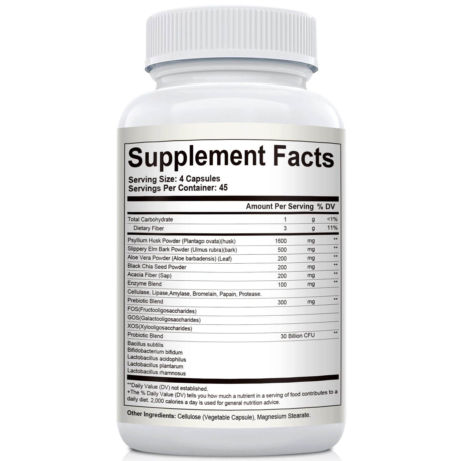 Migcopat Psyllium Husk Fiber Supplement 3000mg, with Slippery Elm & Aloe Vera | Probiotics, Prebiotics, Digestive Enzymes | Supports Gut Health & Regularity - 180 Capsules — Amazon image 9