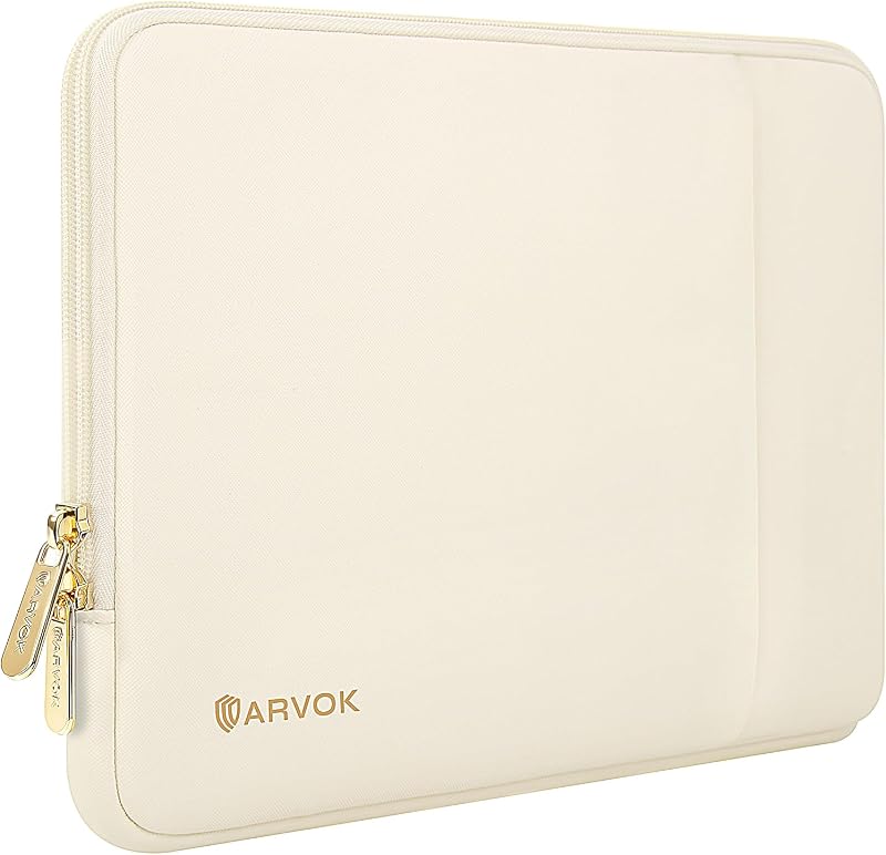 13 inch Laptop Sleeve，13.3 14 inch Waterproof Laptop Case Cover | for MacBook Neo 13 14 inch MacBook Air/Pro，Slim Computer Sleeve Bag with Pocket for Business Travel Campus，Crescent White