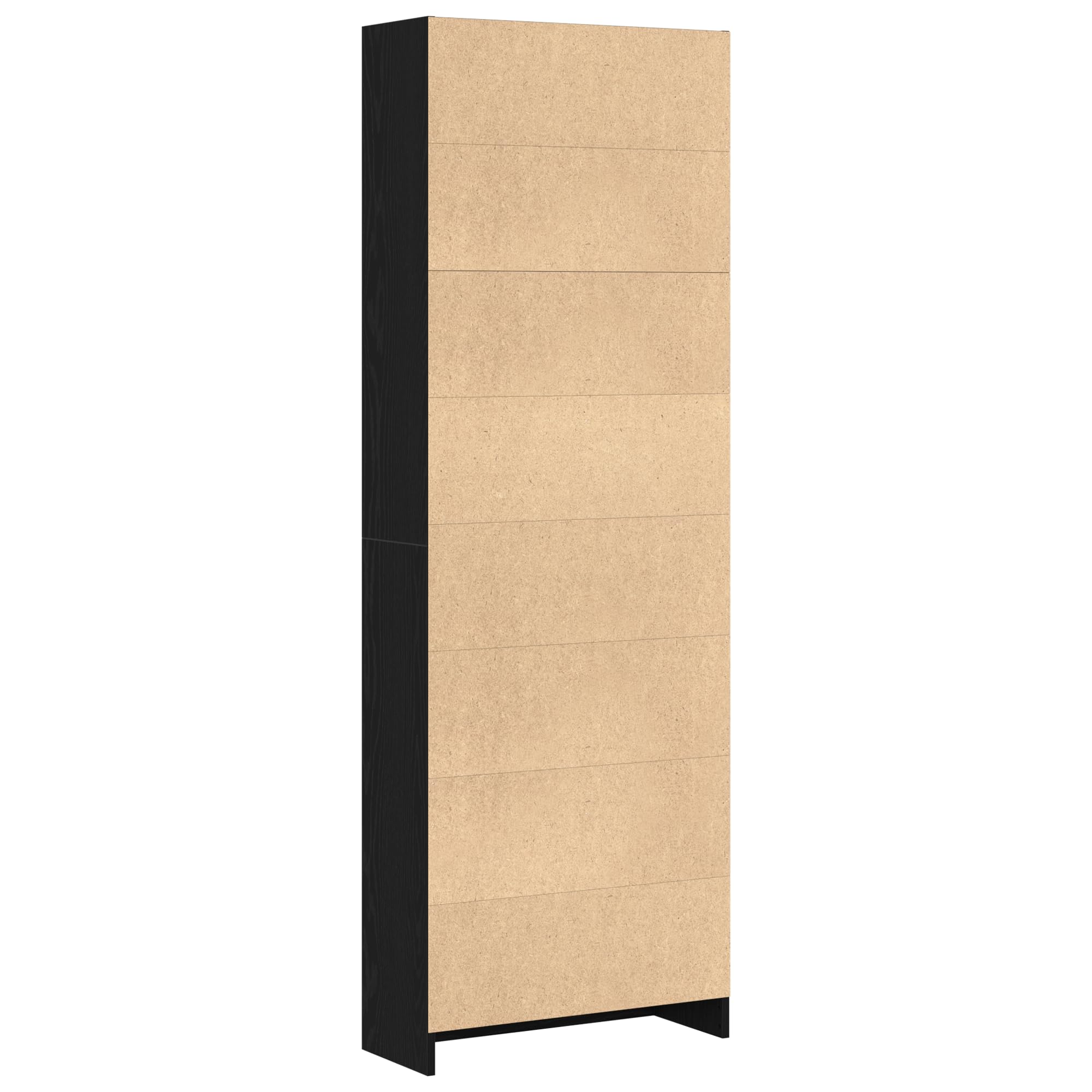 Generisch Bücherregal Schwarz Eichen-Optik 60 x 24 x 176 cm Holzwerkstoff,Möbel,Regalsysteme,Bücherregale Bücherschränke-862468