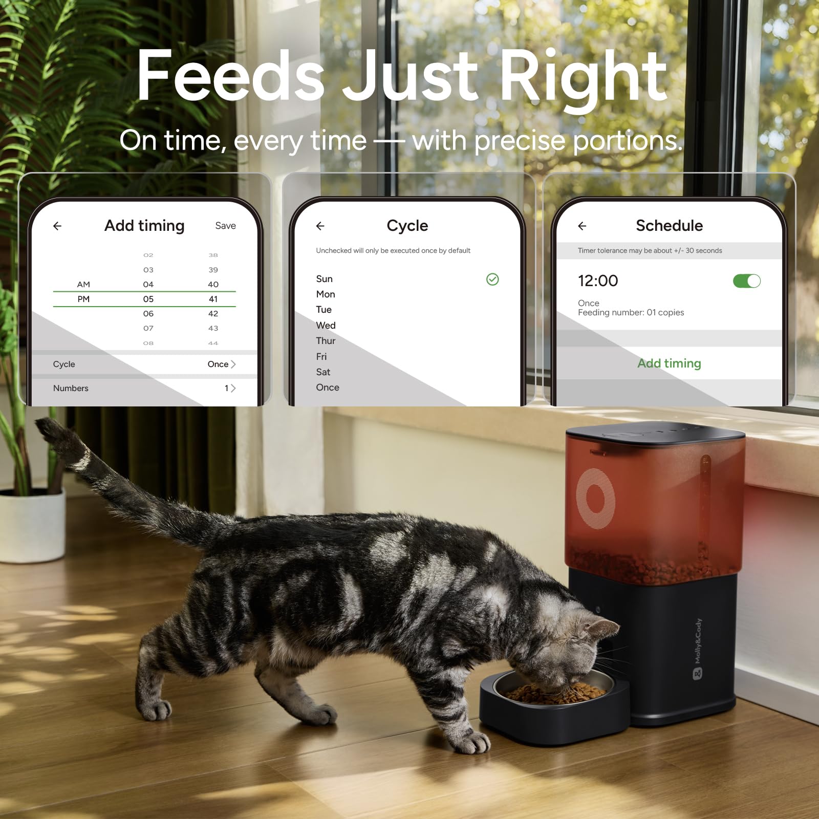 Comedero automático para Gatos con cámara: dispensador de Comida para Gatos con Comida Grande de 6 L para Gatos y Perros pequeños (Blanco y Rojo)