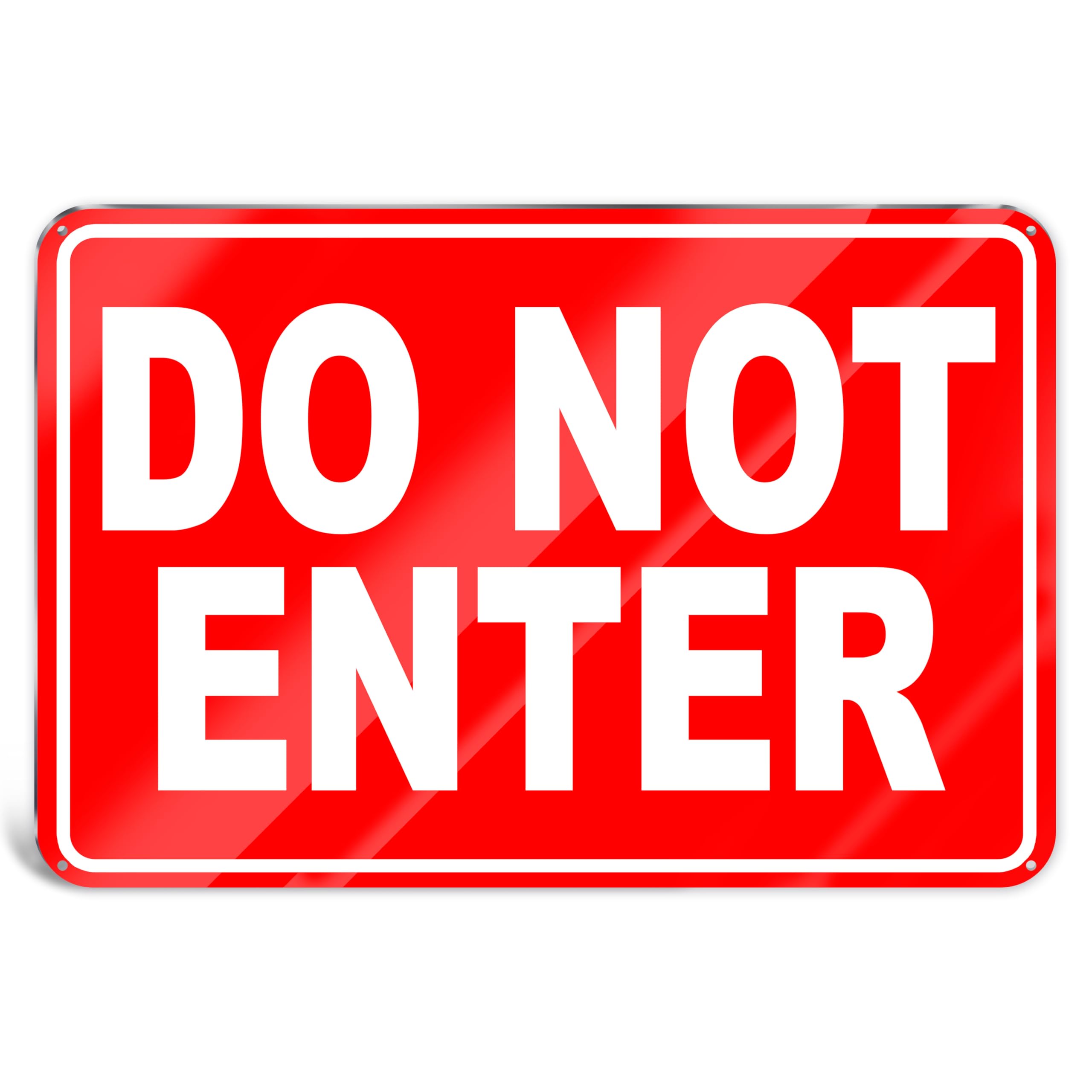 Amazon.co.jp: サインを入力しないでください - 8x12 アルミニウム