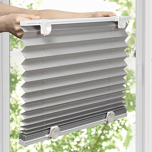 Miniatura 10 de LazBlinds Persianas plisadas sin cordones con ventosas sin herramientas que filtran la luz, parte superior hacia abajo, abajo hacia arriba,