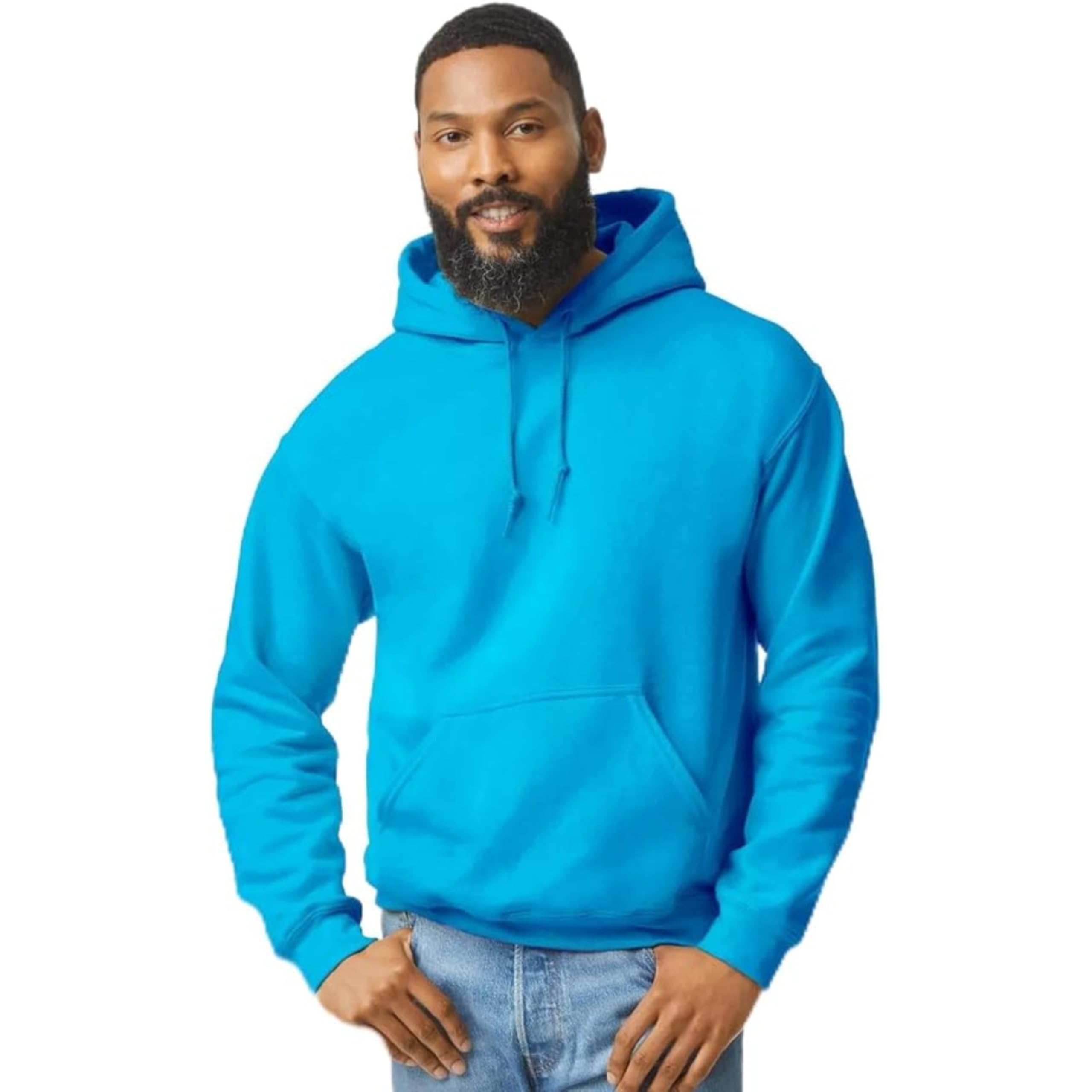 Le11 Men's Sapphire Le11® Heavy Blend Hooded Sweatshirt Long Sleeve Pullover Hoodie ( - Xl)