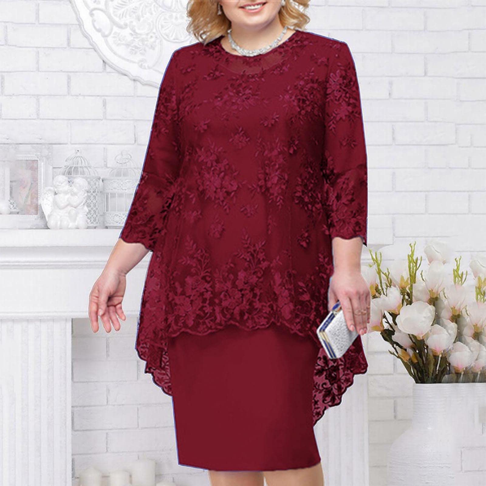 Ropa Mujer Invierno Vestidos de Talla Grande para Mujer Vestido de Fiesta de Noche de cóctel para Mujer Vestido Basket