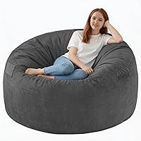 Vista 78 de Silla de Puf de 3 pies, Sillas de Puf Cómodas con Relleno de Espuma Viscoelástica, Sofá de Puf Esponjoso con Funda de Terciopelo Holandés, Sillas