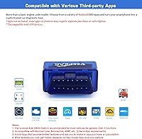 Vista 2 de Veepeak Mini Bluetooth OBD2 Scanner for Android – Not Compatible with iOS – Wireless Check Engine Light Code Reader & Diagnostic Tool