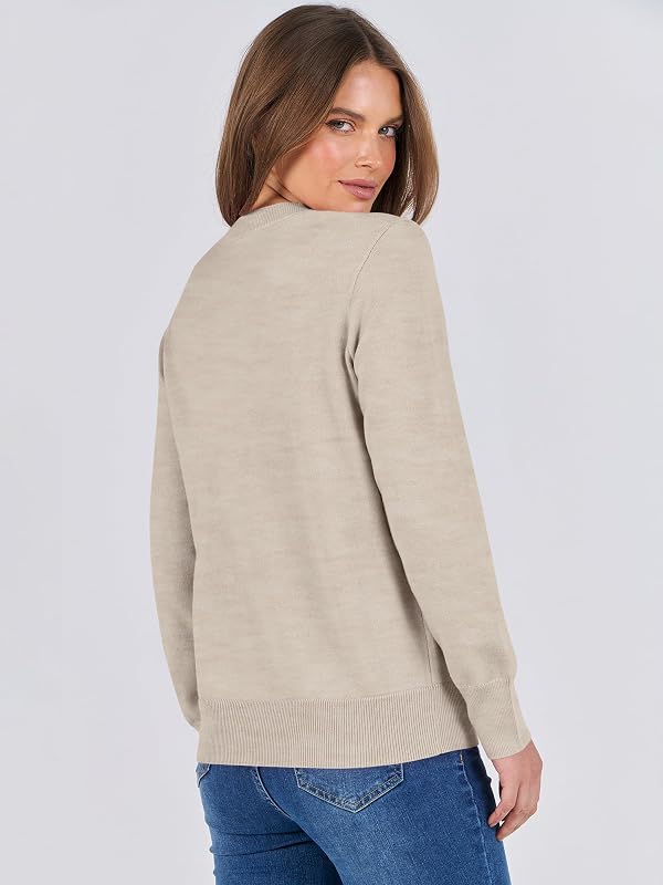 ANRABESS Sweaters for Women Long Sleeve Lightweight Fall Outfits image 6