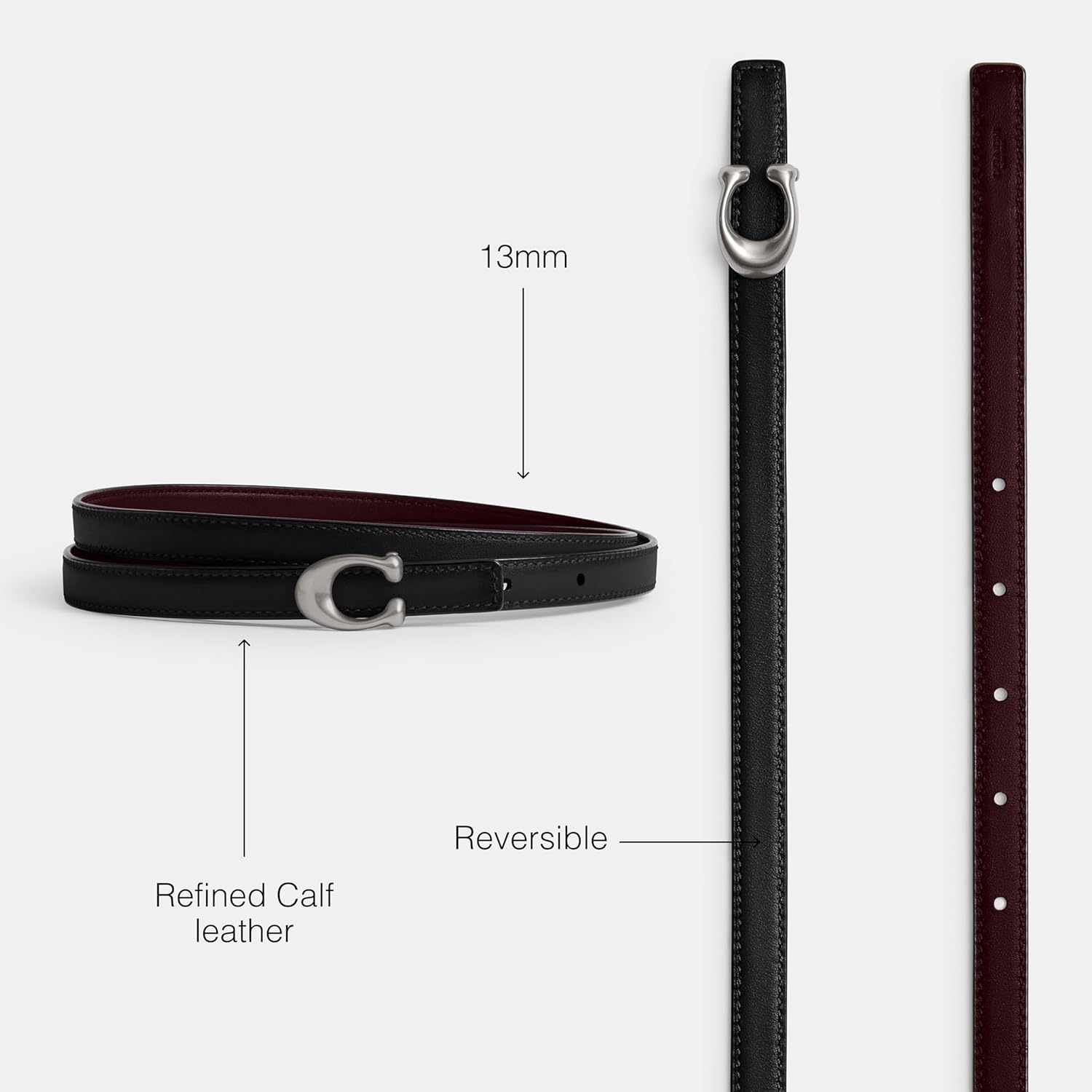 COACH womens 13mm Belt - Image 3