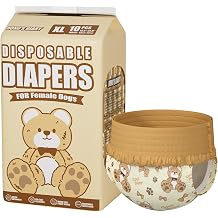 DONO Dog Diapers for Girls with Bear Pattern, 360  Wide Stretchy Waistband Diaper Cover, Leak-proof, Breathable, Long-lasting Disposable Sanitary Pants, Estrus Period, Menstruation, Care Use, Diaper