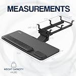 VIVO Prime réglable 27 x 11 inch Clavier d'ordinateur et plate-forme de souris, tiroir ergonomique sous table avec padding, noir, MOUNT-KB27P-B
