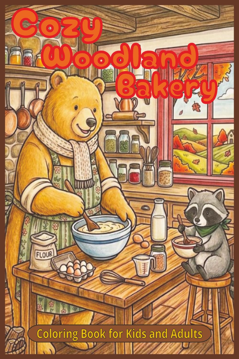 Cozy Woodland Bakery: Coloring Book For Adults, Teens, And Kids, 6x9 inch, 40 Illustrations … Perfect for Vacations, Holidays and Relaxation