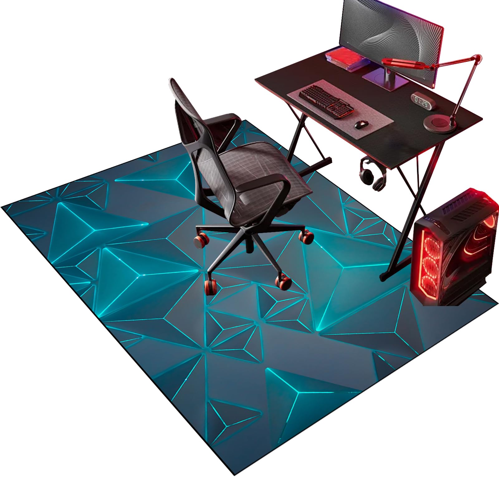Protector Suelo Silla Ruedas Gaming Alfombra Silla Escritorio Antideslizante Alfombra Silla Gaming Alfombra Oficina para Silla con Ruedas Alfombra Protectora Suelo Silla Alfombra Gamer 180 x 200 cm