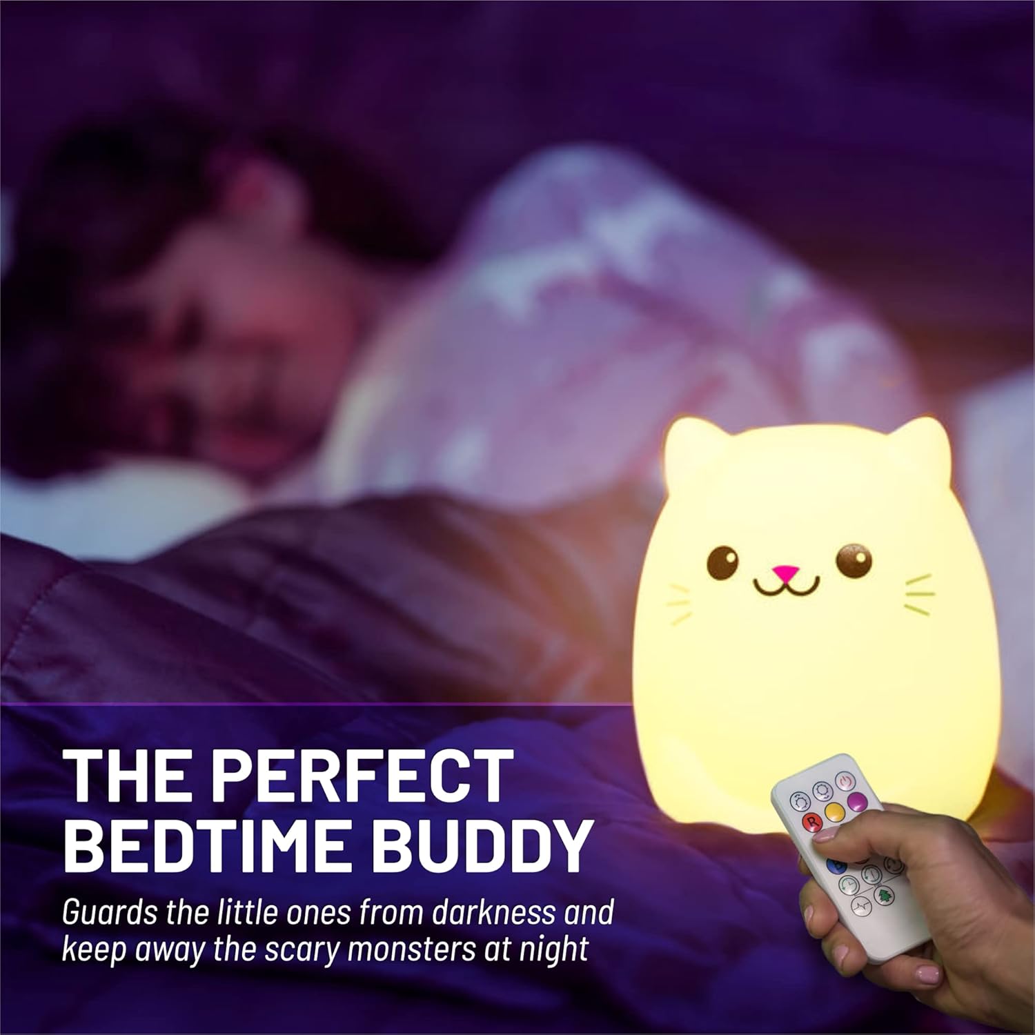 Adorable Cat-Shaped Silicone Nursery Night Light