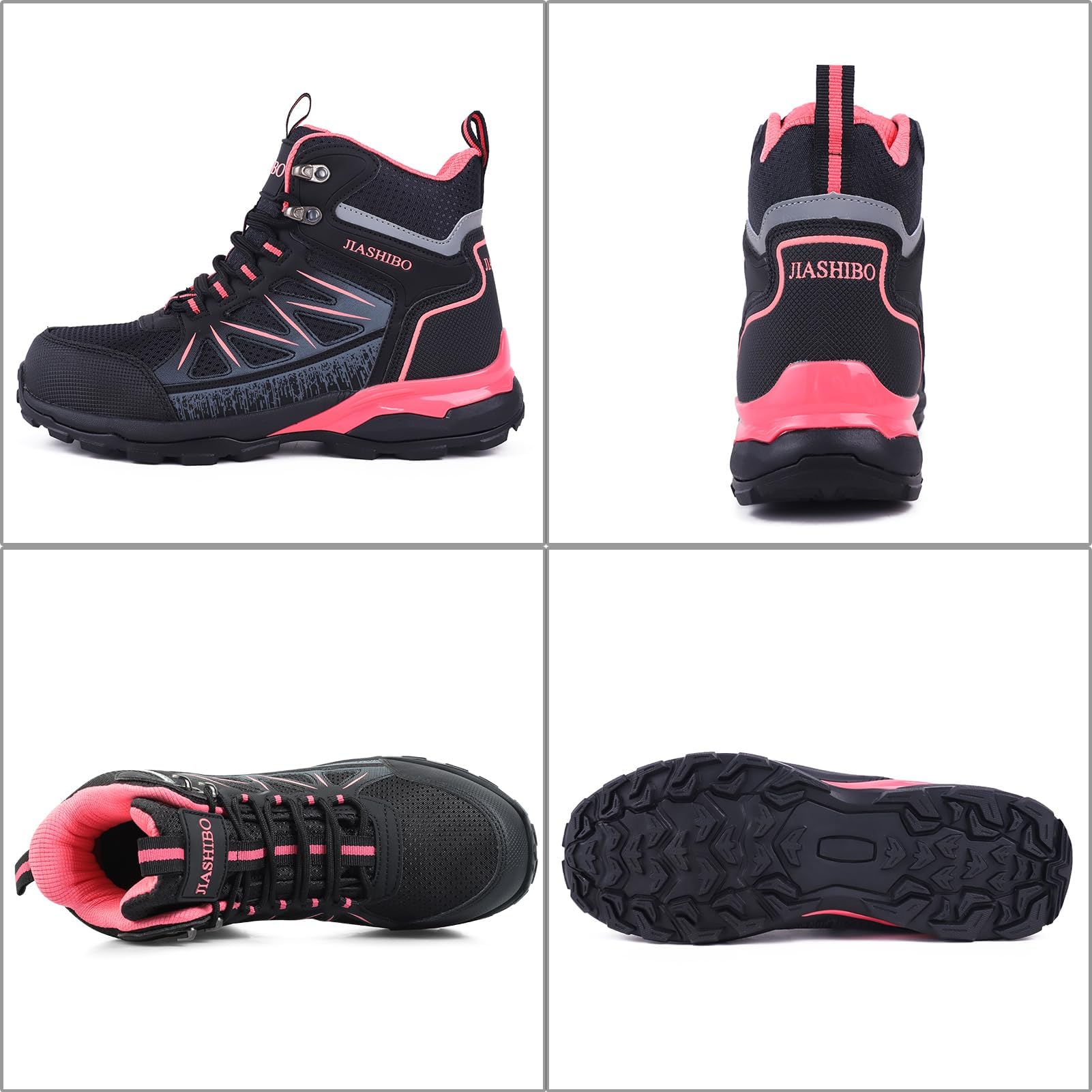 Scarpe antinfortunistiche da donna – Scarpe da lavoro con punta in acciaio, impermeabili, antiscivolo, antiperforazione, traspiranti, high-top di sicurezza per artigianato industriale