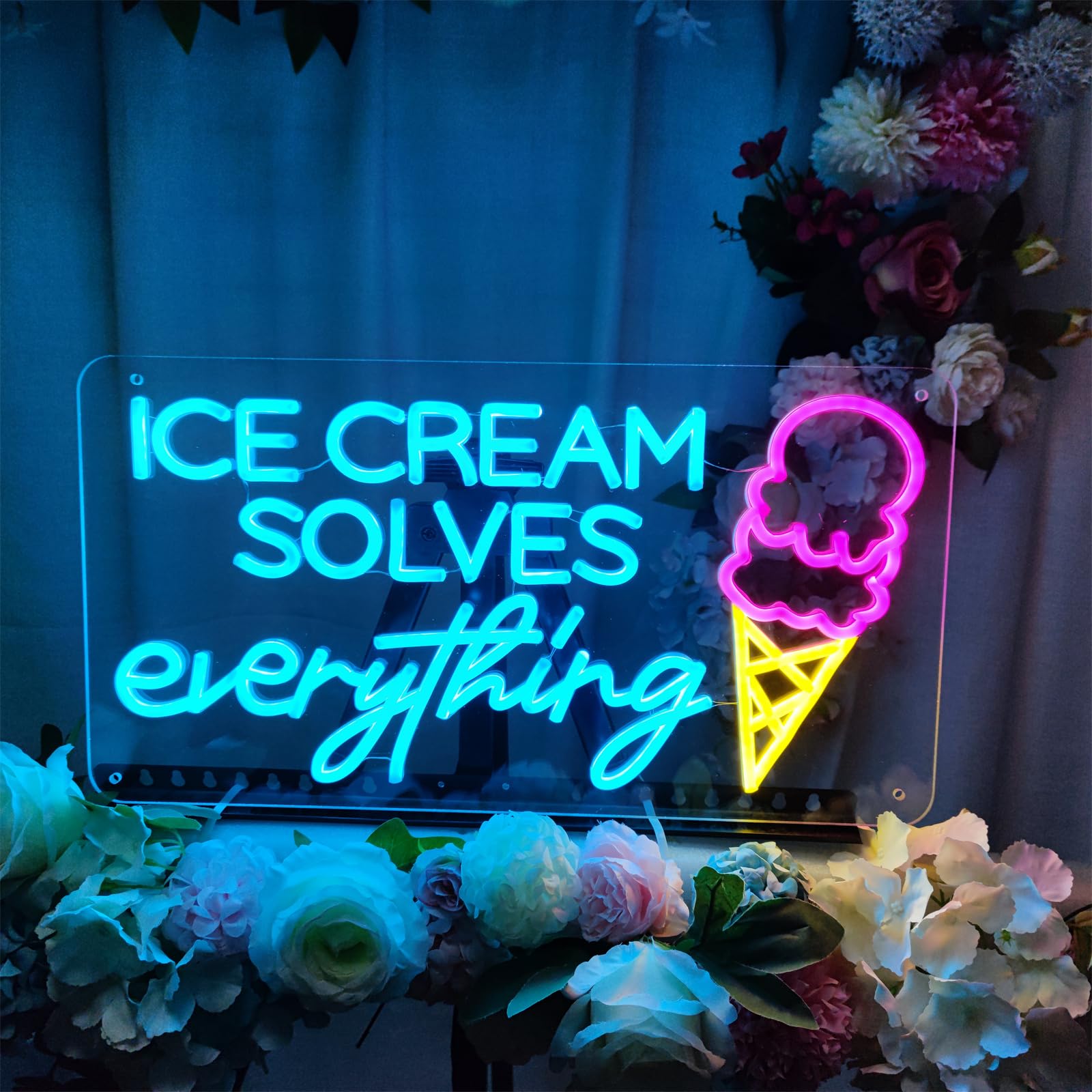 Ice Cream Neon Sign, 19.7 * 10.4 inch Led Neon Lights Signs