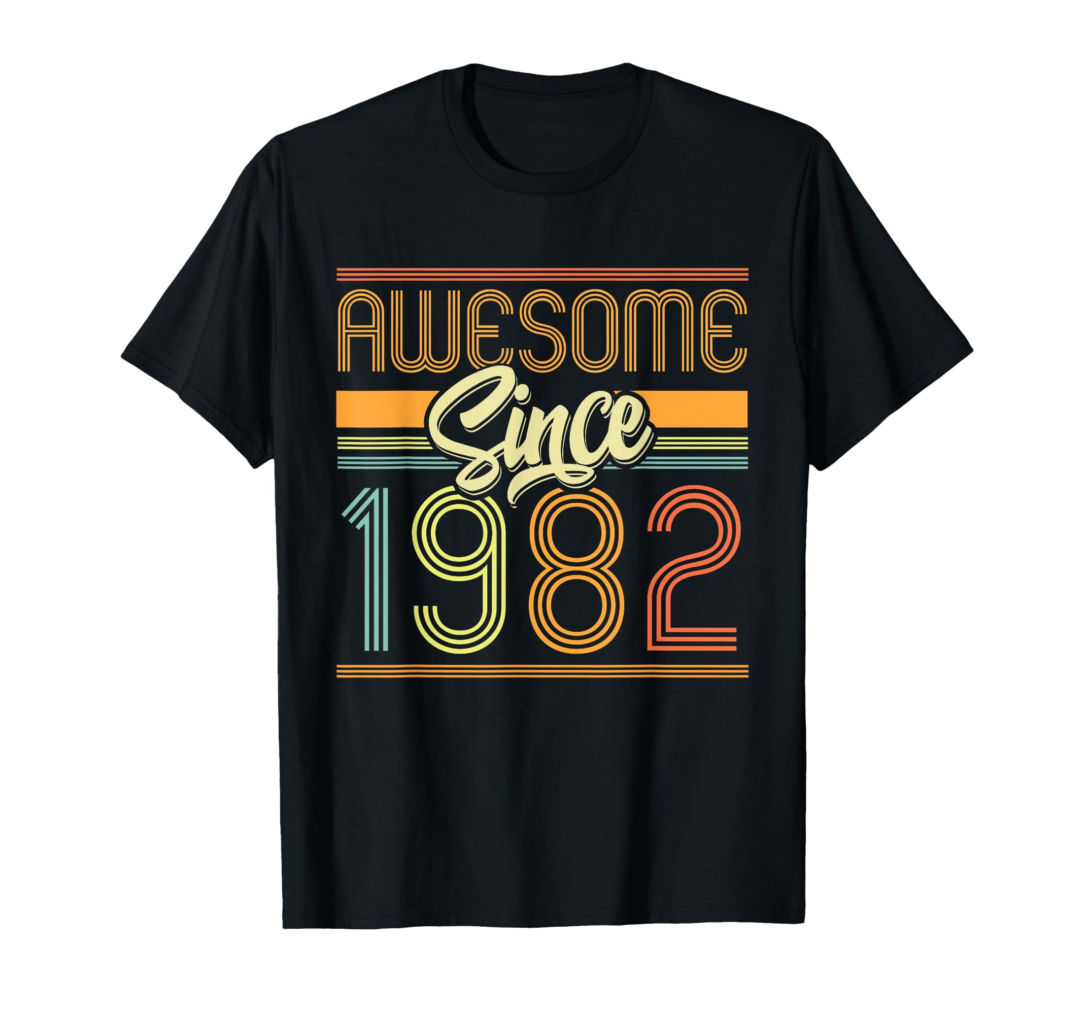 Awesome Since 1982 44th Birthday 44 Years Old Bday Men Women T-Shirt