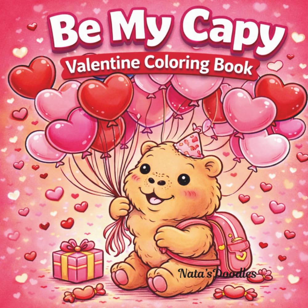 Be Mine Capy: Valentine Coloring Book