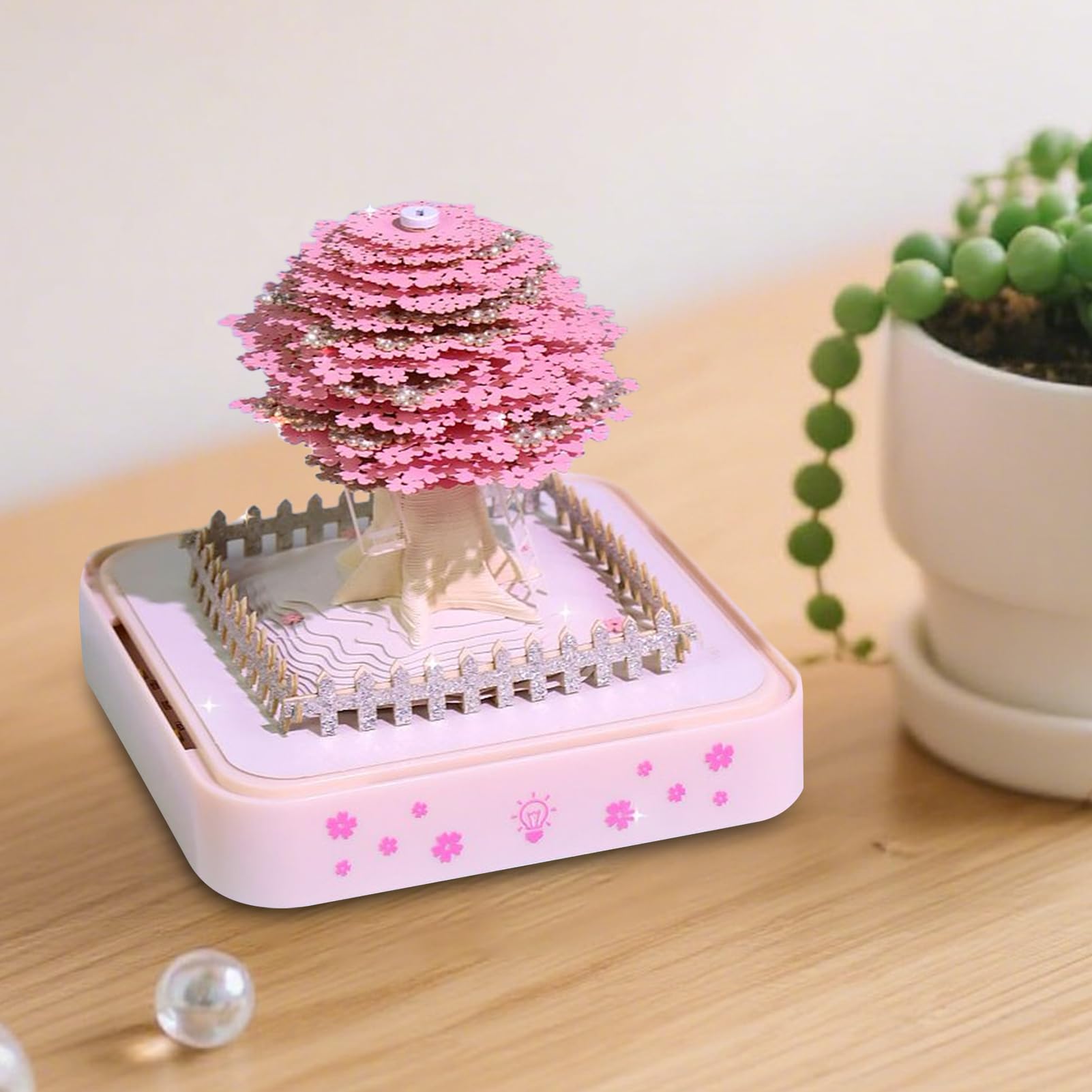 3D Notizblock Kalender 2026 3D Kalender Papierkunst Memo Block | Zeitstück Notizblock Mit Acrylbox Für Weihnachten Einzug Thanksgiving Büro Schreibtischdekoration