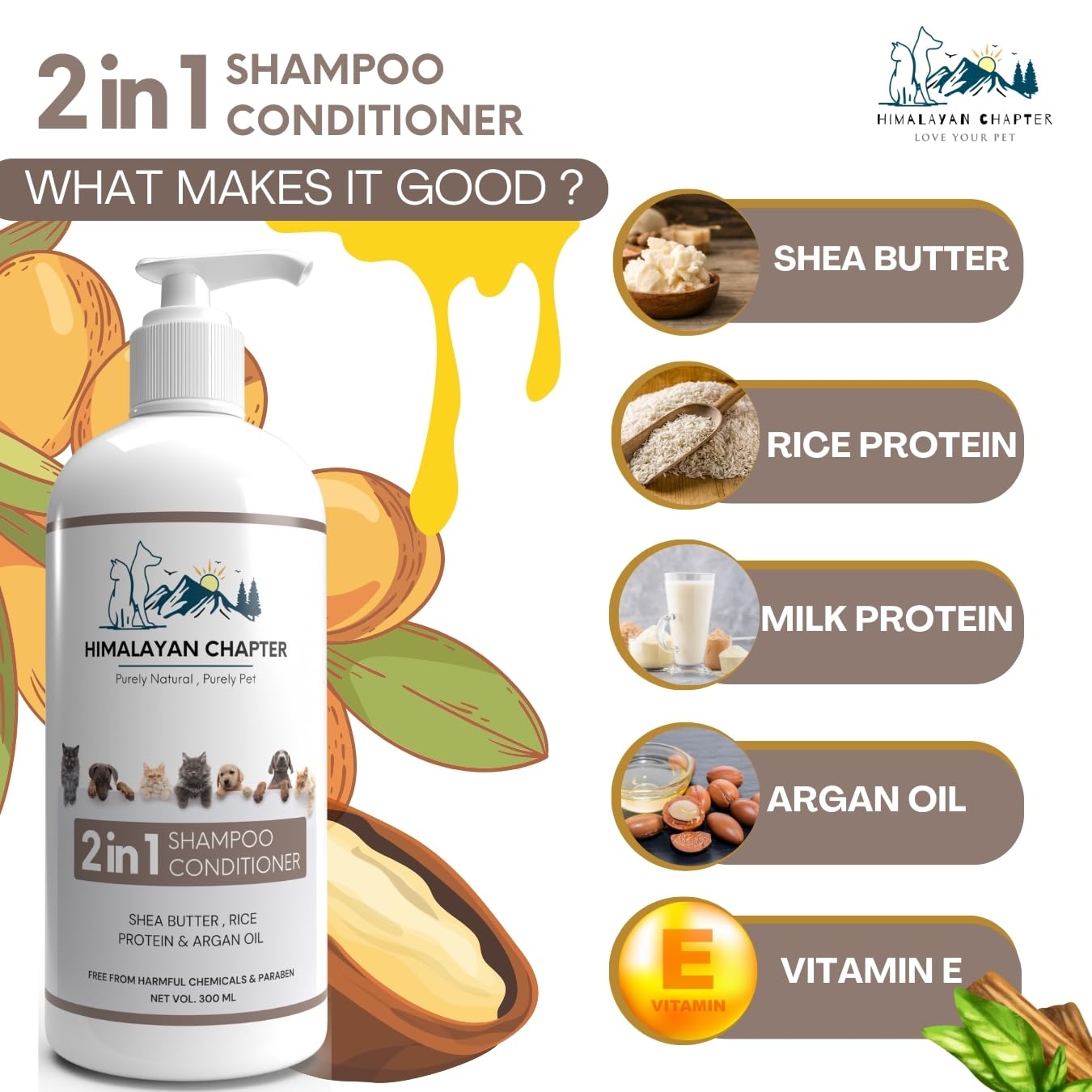 HIMALAYAN CHAPTER : 2-in-1 DogShampoo & Conditioner|Dog Shampoo| 300ml Shampoo Conditioner for pet| Shampoo for Dog| Shampoo for Cat 3