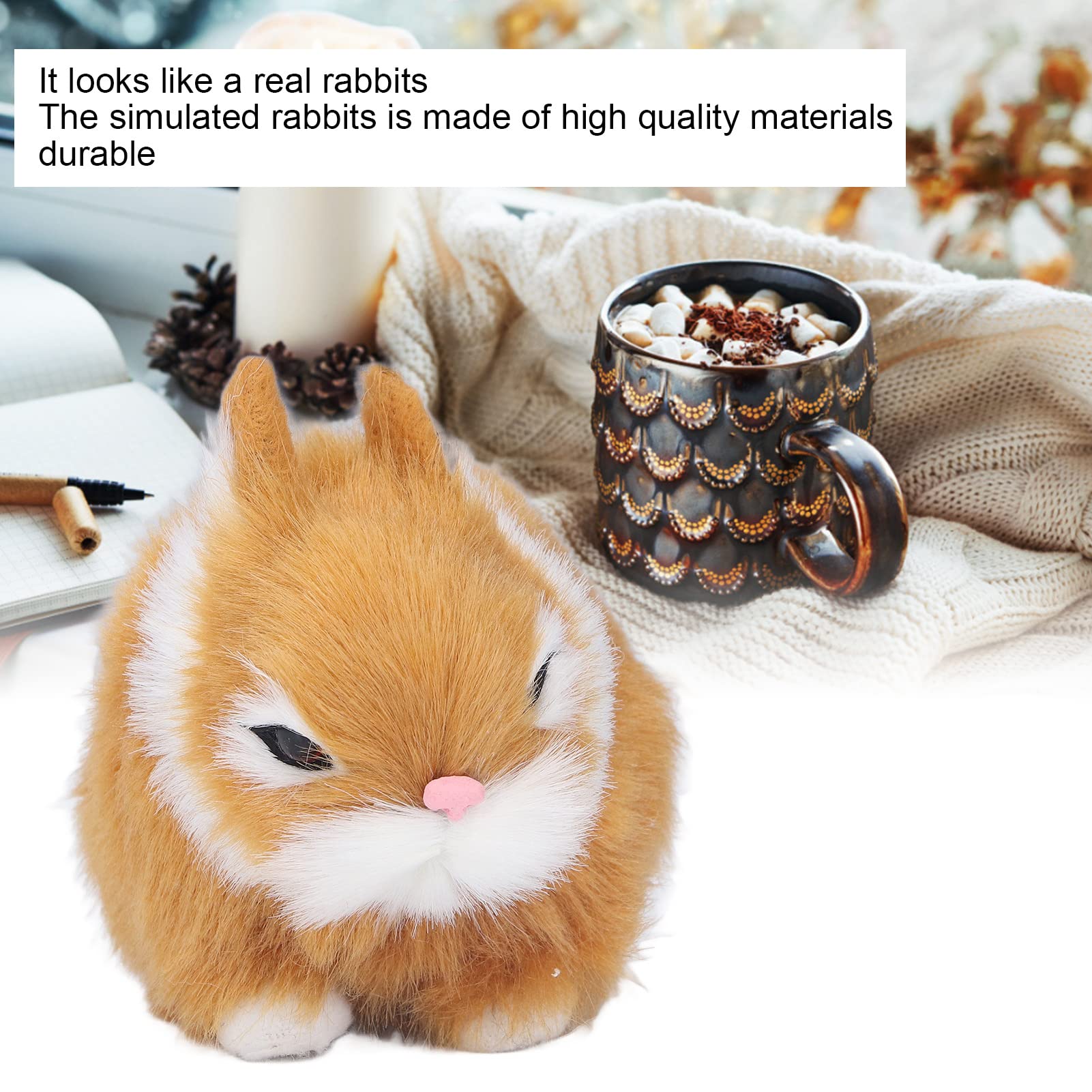 Amazon.co.jp: ミニチュアぬいぐるみうさぎ、耐久性のあるうさぎ  