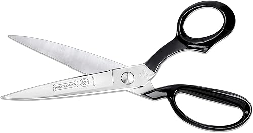 Miniatura 2 de Mundial Recortadoras dobladas industriales forjadas de 10 pulgadas, cuchillas afiladas, mango negro ergonómico, acabado niquelado pulido, corte y