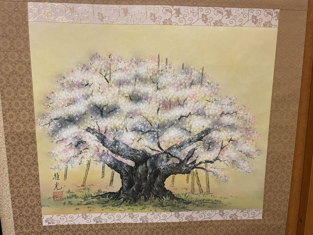 即納大特価 掛け軸 美術品 竹中白映 武者 です。 南天に雀 茶道具 絹本 