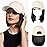 CHRSHN Hat Wigs for Women Baseball Cap With Hair Extensions Synthetic Short Straight Bob Hats with Hair Attached for Women Adjustable Hat Wig for Daily Use (Brown Black)