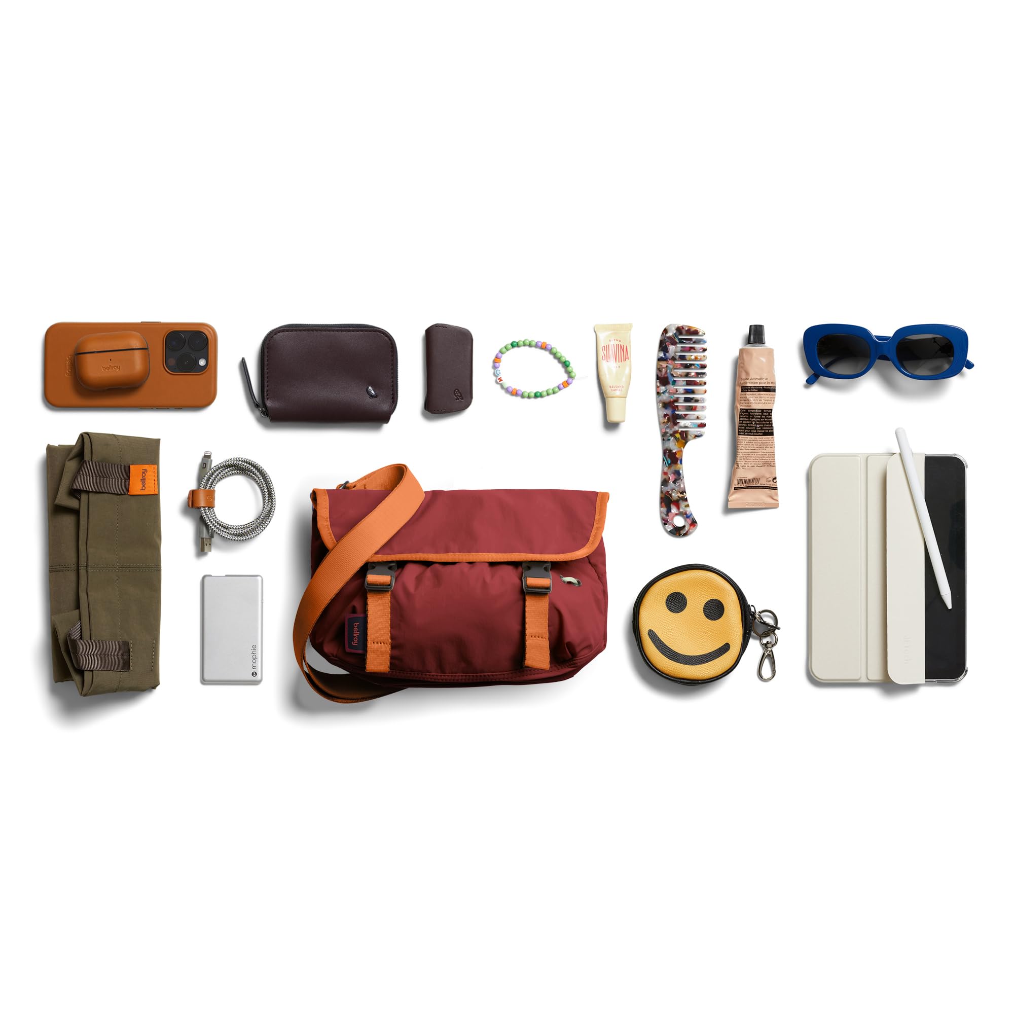 Bellroy Cinch Mini Messenger – Jahr des Pferdes Edition (6L leichte, kompakte Umhängetasche) - Crimson