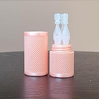 Vista 62 de Znet3D Eye Drop Vial Holder & Travel Carry Case - Securely Holds Three (3) Single-Use Vials - Screw-On Lid, Knurled Pattern - Keep Vials Safe & Silk
