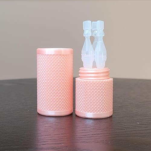 Vista 62 de Znet3D Eye Drop Vial Holder & Travel Carry Case - Securely Holds Three (3) Single-Use Vials - Screw-On Lid, Knurled Pattern - Keep Vials Safe & Silk