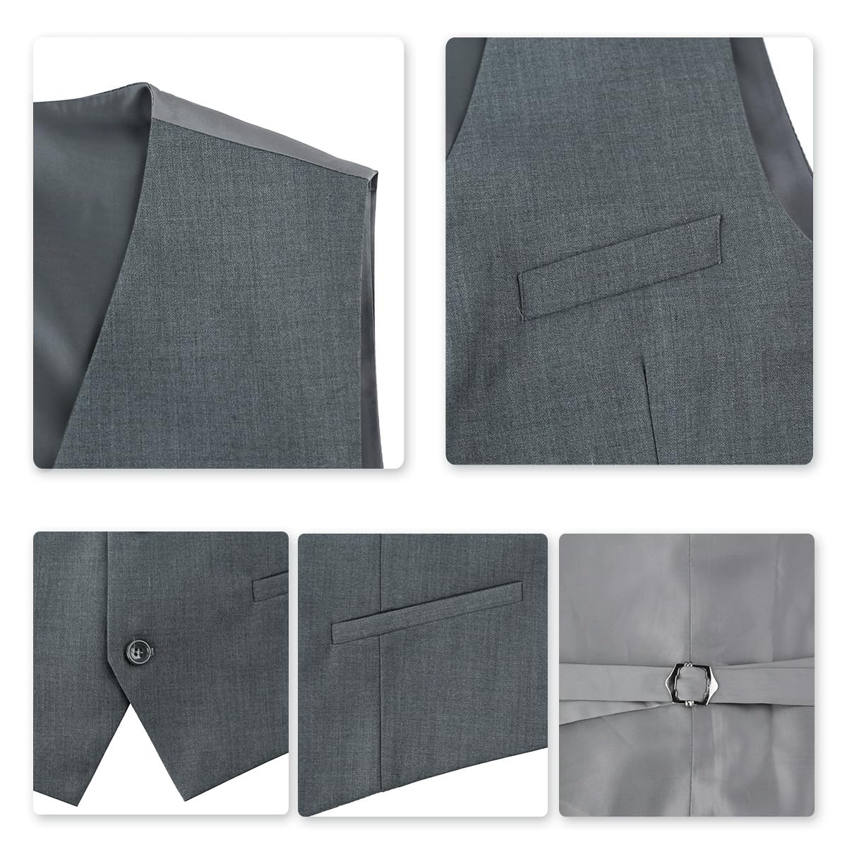 YOUTHUP Abiti da Uomo Elegante Completi 3 Pezzi Abito Slim Fit Blazer Panciotto Pantaloni