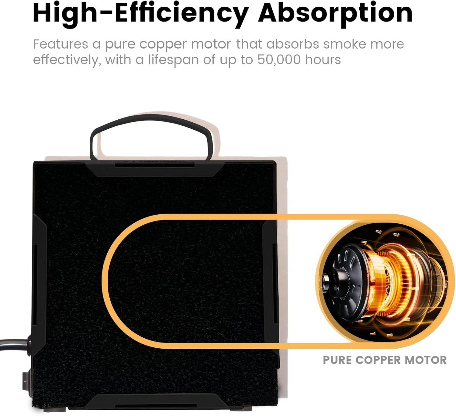 Upgraded ToolBud Solder Fume Extractor with Removable Magnetic Flaps | Portable, High-Efficiency Solder Smoke Absorber for Soldering, DIY, & Art | Compact Design for Clean Air (Black)