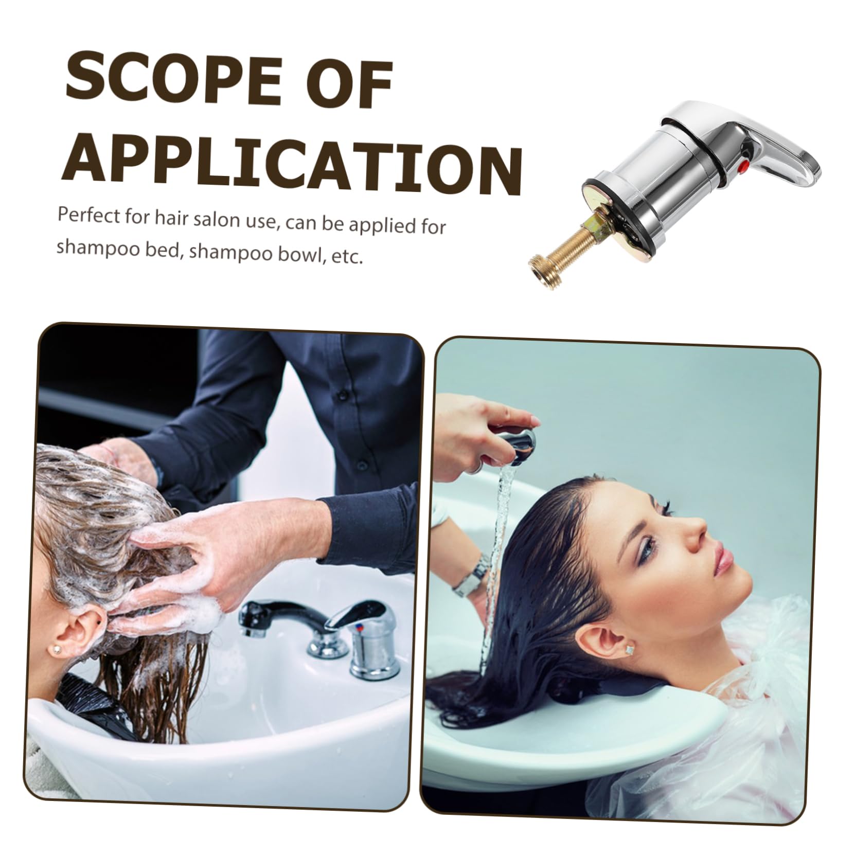 HOMSFOU 3pezzi Rubinetto Miscelatore Per Parrucchieri Accessorio Per Shampoo Facile Installazione Per