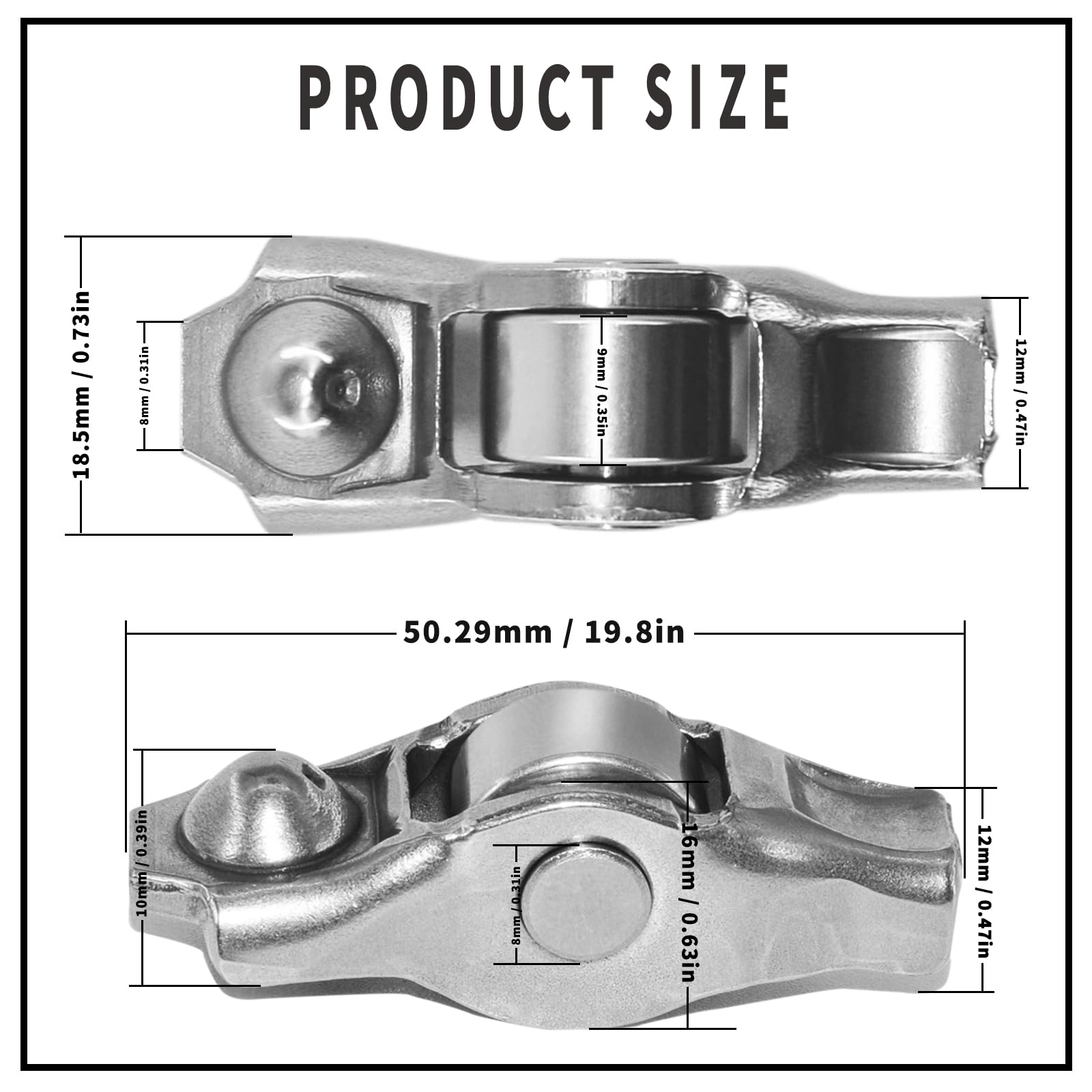 Kit bracci bilancieri da 12 pezzi, cuscinetto a rulli per sostituire 5184296AF, 5184296AE, 5184296AD, 5184296AH, 5184296AG, MR-1332, adatto per motori Chry-sler/Dod-ge/Je-ep/Ra-m, 3.2L 3.6L