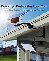 Vista 4 de JACKYLED Reflectores solares para exteriores, luz de seguridad IP65, impermeable, sensor de movimiento, del atardecer al amanecer, luz solar