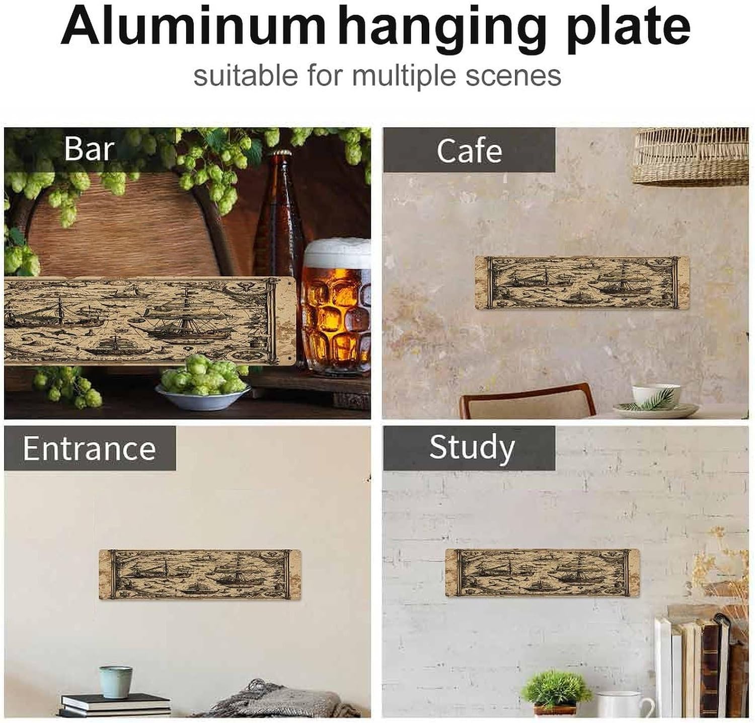 Treasure Map Wall Decor Aluminum Poster Sign image 5