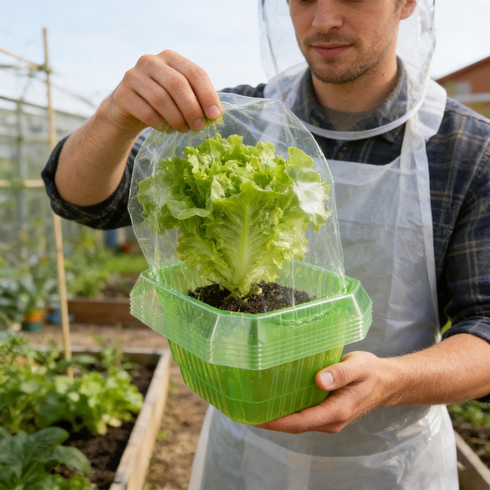 Generisch Cúpula protectora de 20 piezas para el jardín, cubierta protectora de plantas y cuello de caracol, para jardinería y cultivo al aire libre, ensalada