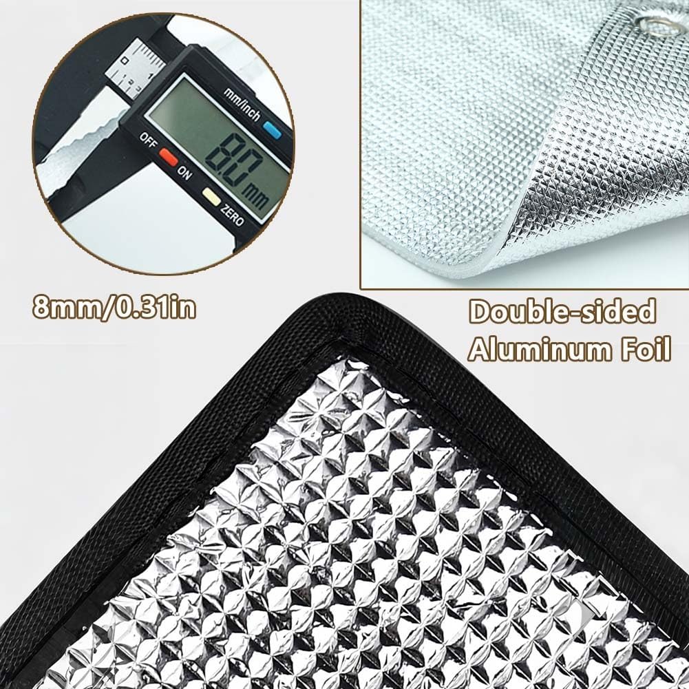 Sun Room Heat Film Privacy Window Films Anti UV Window Tint Thermal Insulation Blackout For Home Caravan Attic Garage Roofs(81 x 91cm/32"x36")