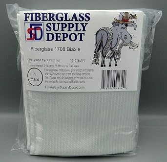 Fiberglass Supply Depot 1708 Fiberglass 45/45 DBM Biaxial 50" Inch Wide - 3 FEET Long - 1 Yard