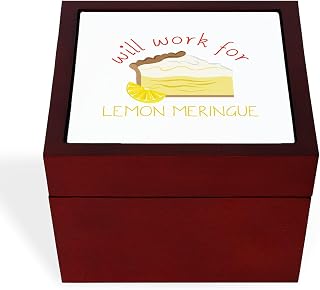 CafePress Lemon Meringue Memory Keepsake Jewelry Box, 5"x5"x3.75"