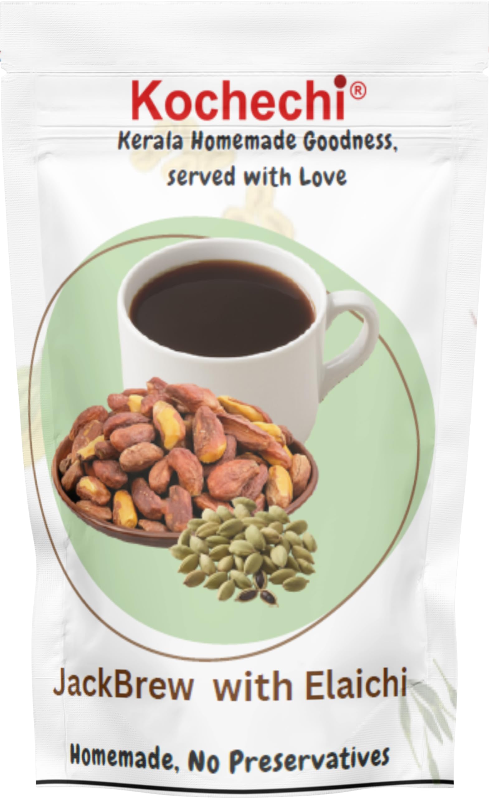 Kochechi JackBrew 200g Pure Jackfruit Seeds Powder with Cardamom Homemade Healthy Drink Caffeine Free Aromatic Jack Fruit Seed Drink (200)-picture-12