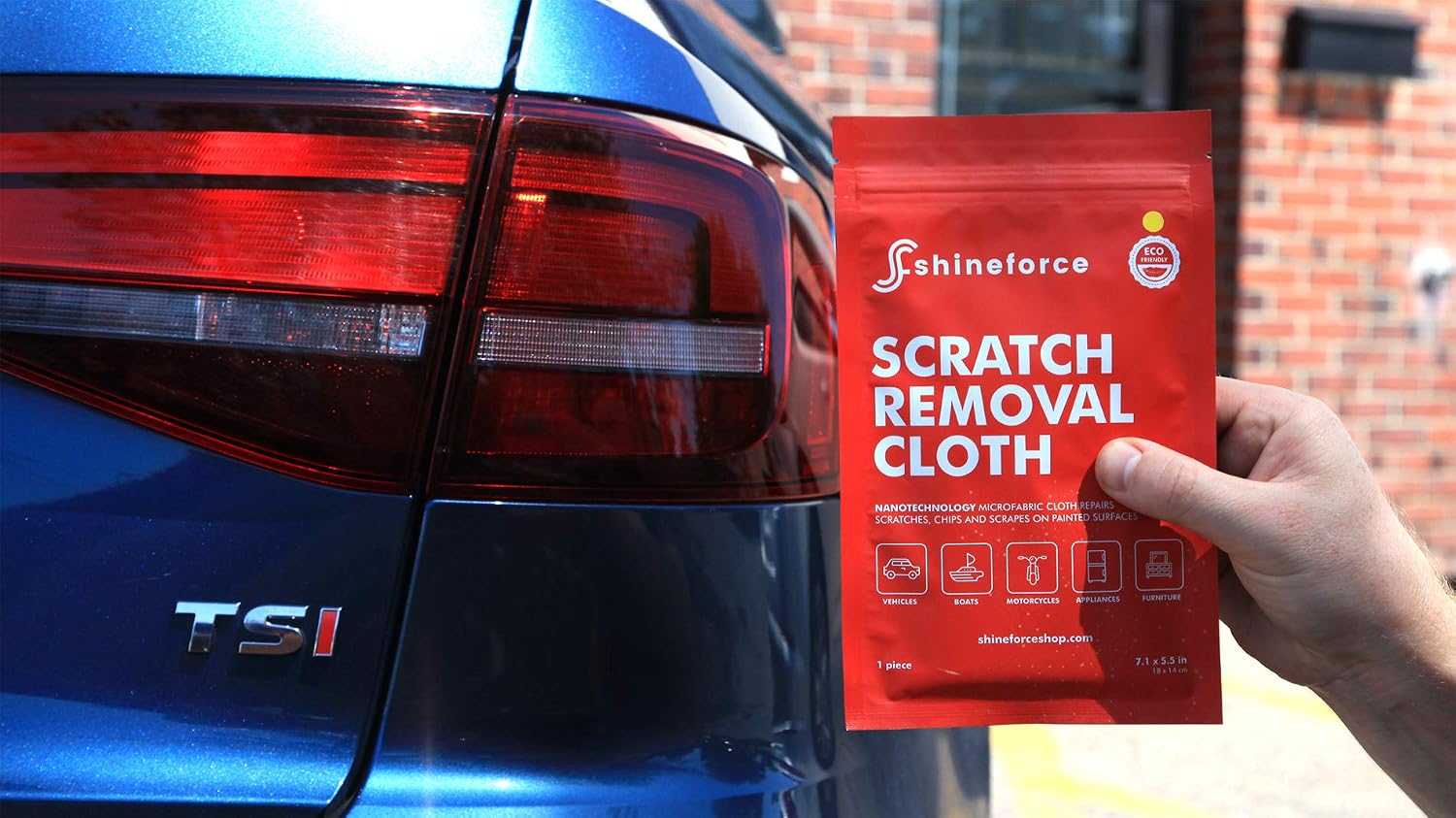 ShineForce - Car Scratch Remover Kit for Paint Repair & Scuff Remover, Car Scratch Removal Cloth with Magic Nano Technology to Fix and Eliminate Minor Car Scratches for Black and Dark Paint (Yellow)