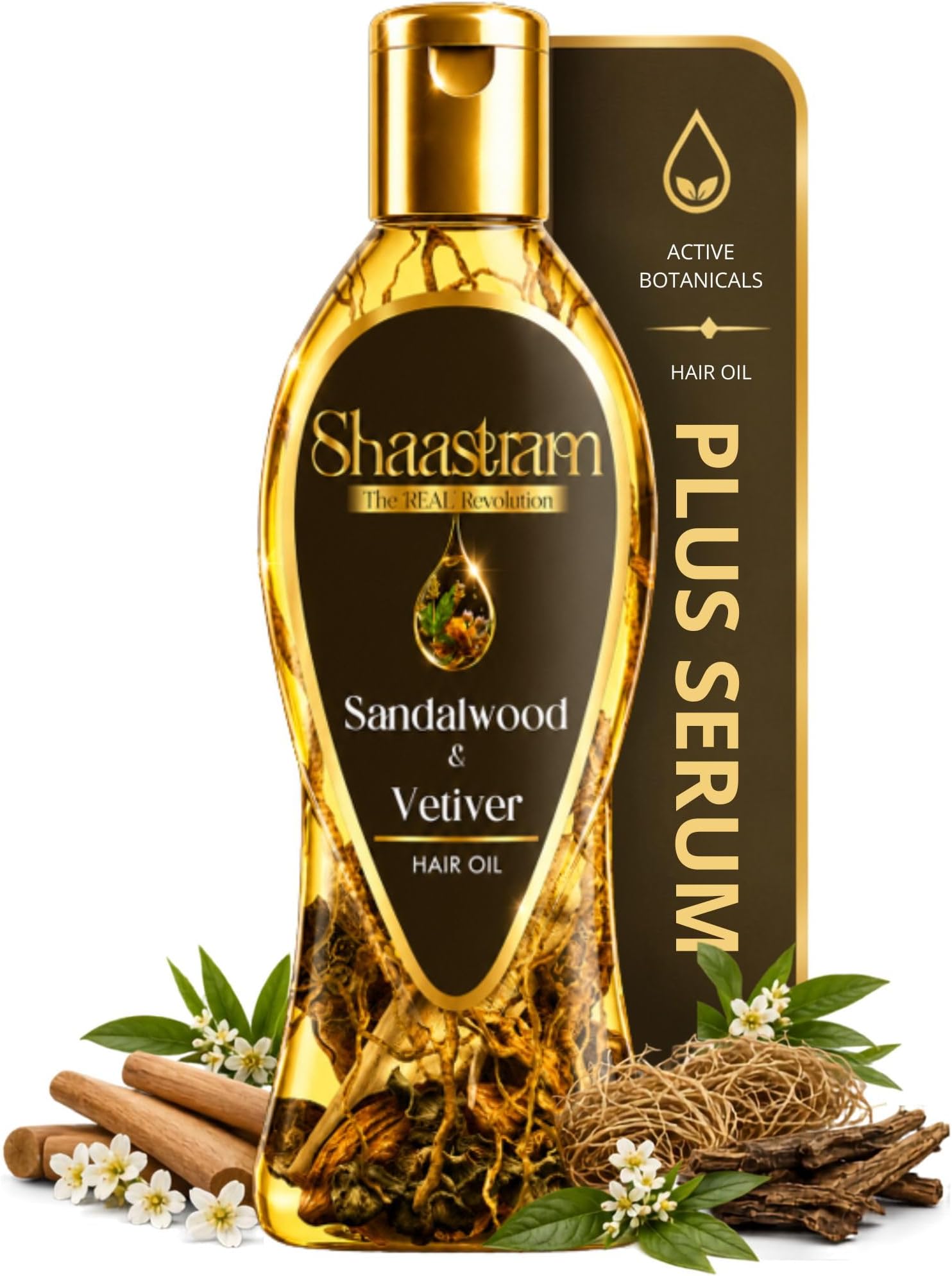 Sandalwood & Vetiver Helps Cool the Scalp & Relieve Itchiness| Herbal Hair Oil for Men & Women | Non-Sticky, Lightweight, Fast Absorbing Oil – 180ml