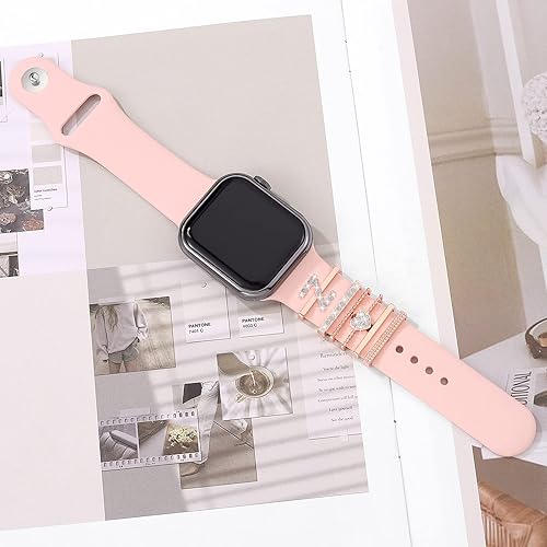 Miniatura 5 de Gillna Dijes decorativos para correas de reloj inteligentes de 1.496 pulgadas, 1.575 pulgadas, 1.614 pulgadas, 1.654 pulgadas, 1.732 pulgadas, 1.772