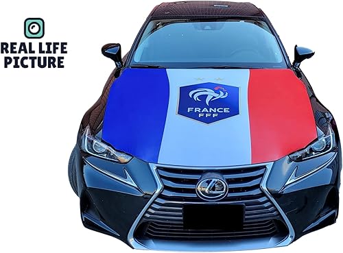 Miniatura 2 de Bandera de la Copa Mundial de la FIFA de fútbol de Francia para el coche, tela elástica lavable y resistente a la intemperie, bandera no adhesiva de